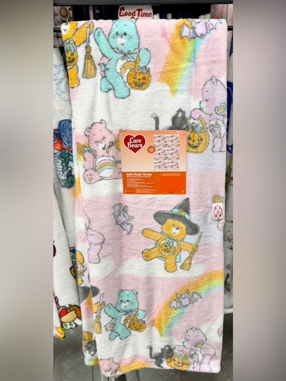 care bears Halloween blanket plush blanket throw